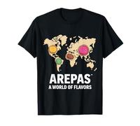 Diseño del Mapa del Mundo de Arepas - Un Mundo de sabores Camiseta