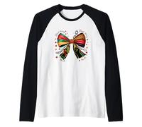 Diseño del orgullo del mes de la historia negra Camiseta Manga Raglan