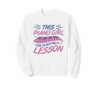 Diseño del Piano de la Muchacha del Piano para el Pianista Sudadera
