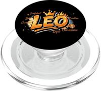 Diseño del Signo Zodiacal Leo para Personalidades Seguras PopSockets PopGrip para MagSafe