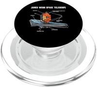 Diseño del telescopio Espacial James Webb para Amantes de la astronomía PopSockets PopGrip para MagSafe