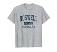 Diseño Deportivo atlético Vintage de Roswell, Nuevo México, NM Camiseta