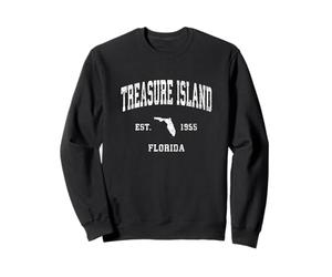 Diseño Deportivo atlético Vintage de Treasure Island Florida FL Sudadera
