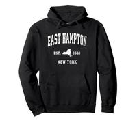 Diseño deportivo deportivo vintage de East Hampton, Nueva York, NY Sudadera con Capucha