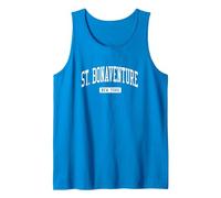 Diseño Deportivo Deportivo Vintage de St. Bonaventure, Nueva York, NY Camiseta sin Mangas, Hombre, Zafiro, L