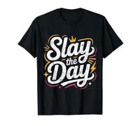 Diseño Desgastado de Slay The Day Bold Empowerment Camiseta