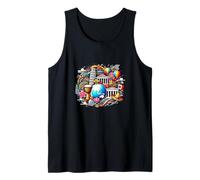 Diseño dinámico de la Cultura Mundial con Diversidad Cultural - S34 Camiseta sin Mangas