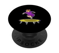 Diseño divertido Abuela en trampolín PopSockets PopGrip Adhesivo