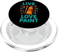 Diseño Divertido con Cita artística de Live Love Paint PopSockets PopGrip para MagSafe