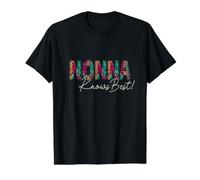 Diseño Divertido con Estampado de Leopardo de Abuela Italiana de Nonna Knows Best Camiseta gráfica económica, Hombre, Negro, L