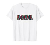 Diseño Divertido con Estampado de Leopardo de Abuela Italiana de Nonna Knows Best Camiseta gráfica económica, Hombre, Blanco, S