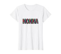 Diseño Divertido con Estampado de Leopardo de Abuela Italiana de Nonna Knows Best Camiseta gráfica económica, Mujer, Blanco, XS