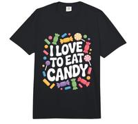 Diseño Divertido con Texto en inglés I Love To Eat Candy Comfort Colors Adult Heavyweight T-Shirt