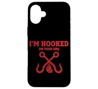 Diseño Divertido de ahumador con Texto en inglés I'm Hooked On Your BBQ Carcasa para iPhone 16 Plus