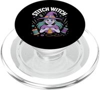 Diseño divertido de artesanía mágica de Stitch Witch PopSockets PopGrip para MagSafe