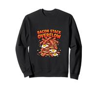 Diseño Divertido de Bacon Stack Overflow para desayunar Sudadera