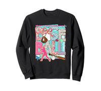 Diseño divertido de béisbol con patrón brillante Sudadera