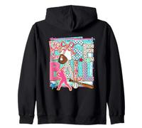 Diseño divertido de béisbol con patrón brillante Sudadera con Capucha