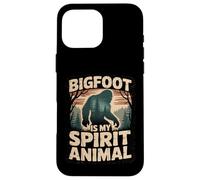 Diseño divertido de Bigfoot Is My Spirit Animal con forma de bosque Carcasa para iPhone 16 Pro Max