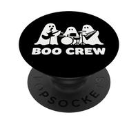Diseño Divertido de Boo Crew Ghost Band para Noches Musicales de Halloween PopSockets PopGrip Adhesivo