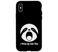 Diseño Divertido de Cara de Perezoso I Woke Up Like This Sloth Face Carcasa para iPhone X/XS