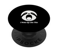 Diseño Divertido de Cara de Perezoso I Woke Up Like This Sloth Face PopSockets PopGrip Adhesivo