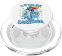 Diseño Divertido de Carnaval con Texto en alemán Ich Bin Ein Karneg PopSockets PopGrip para MagSafe