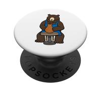 Diseño Divertido de cerámica de Bear Pottery Artist con Forma de Animal PopSockets PopGrip Adhesivo