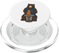 Diseño Divertido de cerámica de Bear Pottery Artist con Forma de Animal PopSockets PopGrip para MagSafe