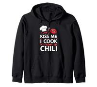 Diseño Divertido de Chef Kiss Me I Cook Chili Sudadera con Capucha