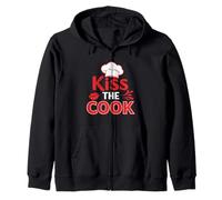 Diseño Divertido de Cocina Kiss The Cook Sudadera con Capucha