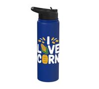 Diseño divertido de cultivo de palomitas de maíz I Love Corn Stainless Steel Insulated Water Bottle