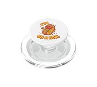 Diseño Divertido de Dibujos Animados de Juego de Palabras de Salchicha I'm On A Roll PopSockets PopGrip para MagSafe
