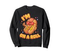 Diseño Divertido de Dibujos Animados de Juego de Palabras de Salchicha I'm On A Roll Sudadera