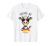 Diseño divertido de dibujos animados de vaca de Yakima WA EE. UU. Camiseta