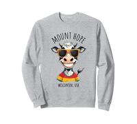 Diseño divertido de dibujos animados de vaca Mount Hope WI USA Sudadera