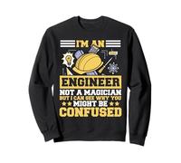 Diseño divertido de Engineer Not A Magician Sudadera