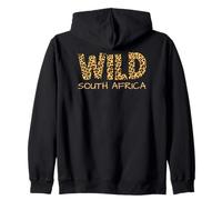 Diseño divertido de estampado de leopardo salvaje de Sudáfrica para los amantes del safari Sudadera con Capucha