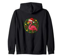 Diseño Divertido de Flamenco Rosa navideño Tropical Sudadera con Capucha