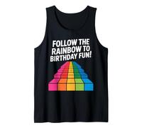 Diseño Divertido de Follow The Rainbow To Birthday Camiseta sin Mangas