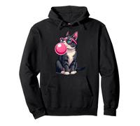 Diseño divertido de gato con gafas de sol rosas para jóvenes, hombres y mujeres Sudadera con Capucha