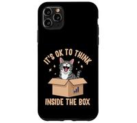 Diseño Divertido de Gato It's Ok to Think Inside The Box Carcasa para iPhone 11 Pro MAX