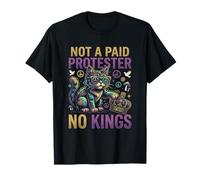Diseño Divertido de Gato «Not A Paid Protester No Kings» Camiseta