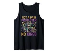 Diseño Divertido de Gato «Not A Paid Protester No Kings» Camiseta sin Mangas