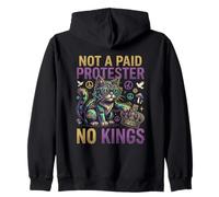 Diseño Divertido de Gato «Not A Paid Protester No Kings» Sudadera con Capucha