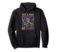 Diseño Divertido de Gato «Not A Paid Protester No Kings» Sudadera con Capucha