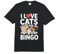 Diseño Divertido de I Love Cats and Bingo Comfort Colors Adult Heavyweight T-Shirt
