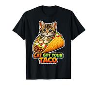 Diseño Divertido de Juego de Palabras con Comida para Gatos Cat Got Your Taco Camiseta