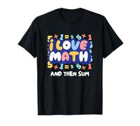 Diseño Divertido de Juego de Palabras con Texto en inglés I Love Math and Then Sum Camiseta