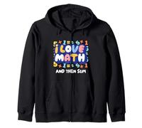 Diseño Divertido de Juego de Palabras con Texto en inglés I Love Math and Then Sum Sudadera con Capucha